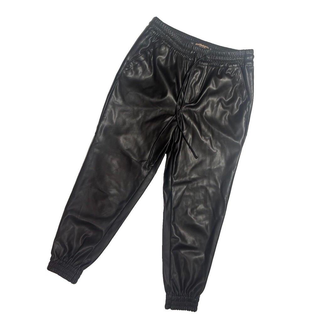 Dollhouse Womens Faux Leather Joggers Small NWOT Retro Y2K